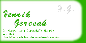 henrik gercsak business card